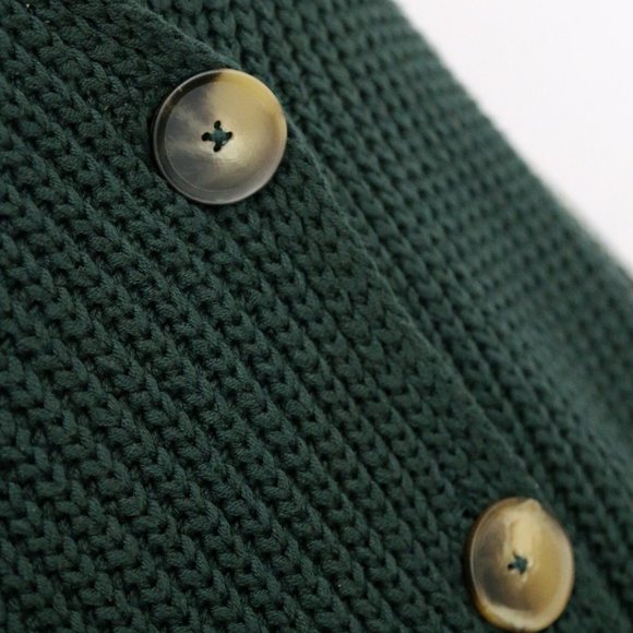 Free People Swim Too Deep Collar Longline Cardi Cardigan Hunter Green $158 XS - Picture 4 of 15